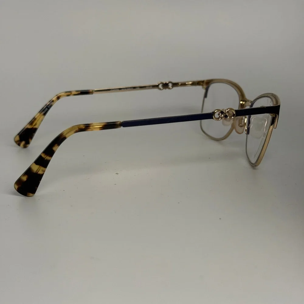 Cole Haan CH5009 414 Navy Blue Gold Cat Eye Eyeglasses Frames 135 07/16‎